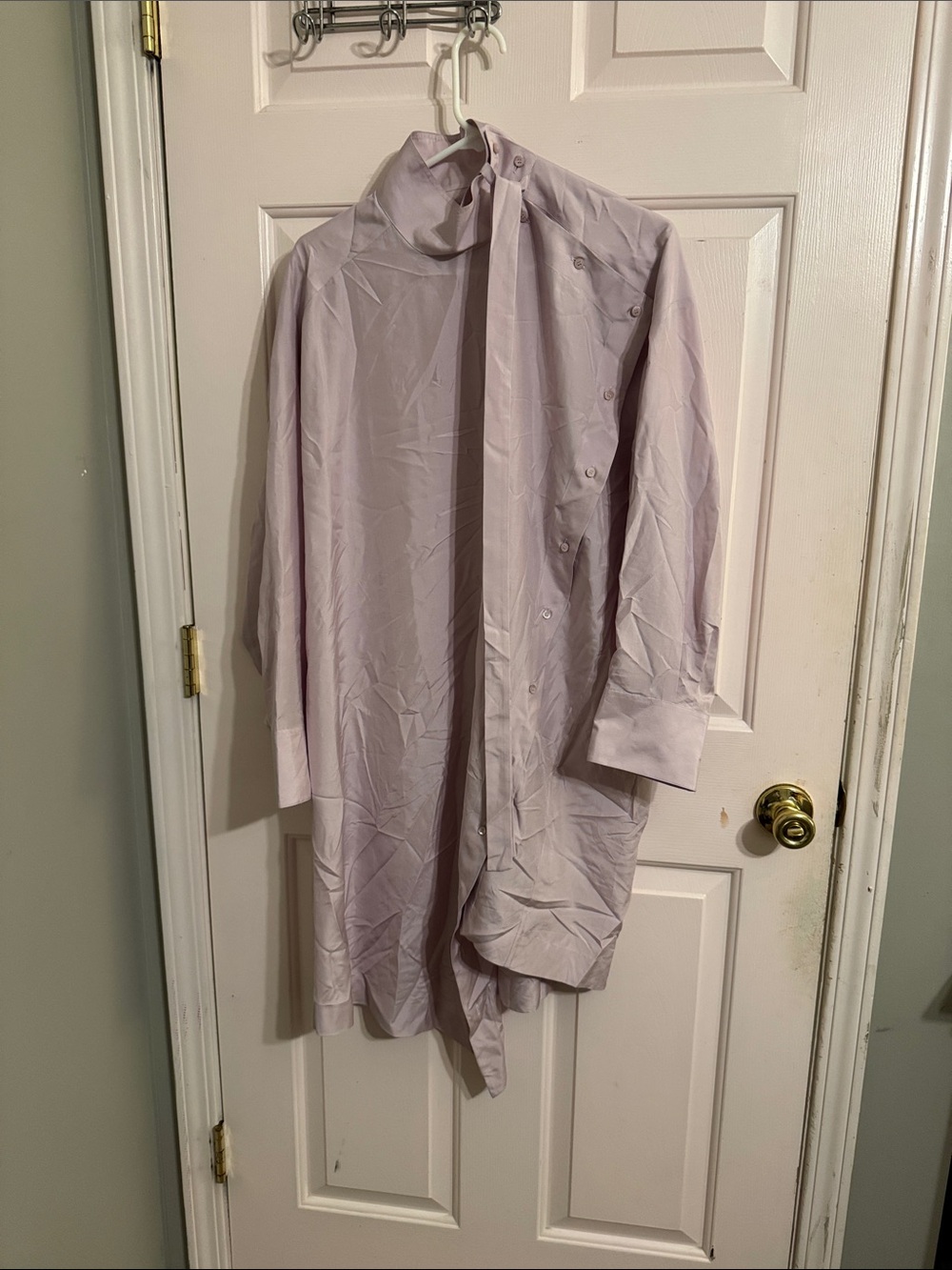 Valentino Lavender Button-Down Longline Shirt